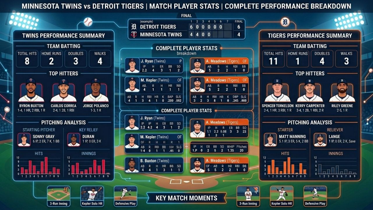 Minnesota Twins vs Detroit Tigers Match Player Stats: Complete Performance Breakdown